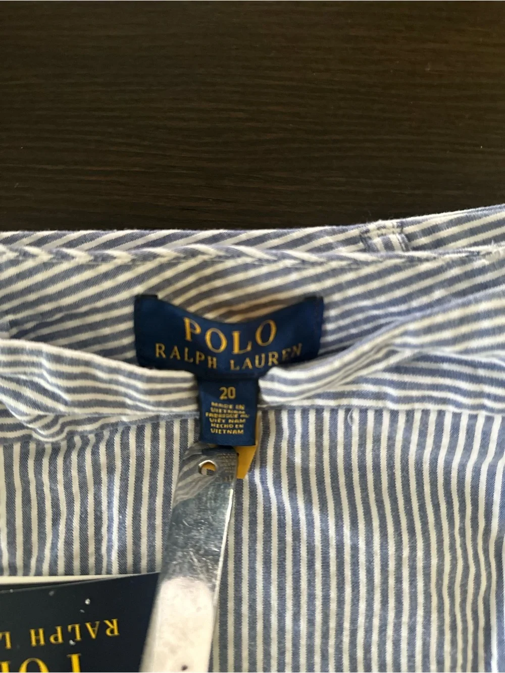 Ralph Lauren Blue and White Seersucker Shorts